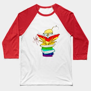 Grumpy Chicken Reader Baseball T-Shirt